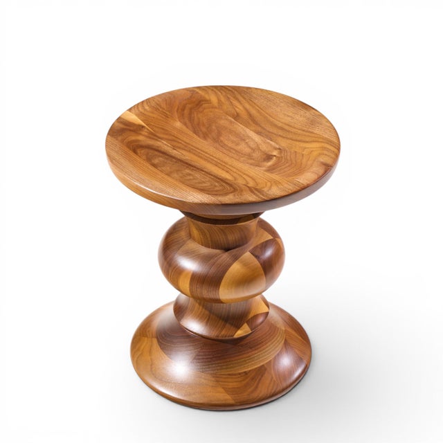 Charles & Ray Eames for Herman Miller Mid Century Walnut Time Life Stool For Sale In Chicago - Image 6 of 6