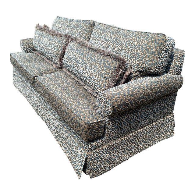 Walter E. Smithe Blue Velvet Sofa Chairish