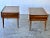 This eclectic pair of walnut end tables designed by Andre Bus for the First Edition Collection by Lane C. 1966 features...
