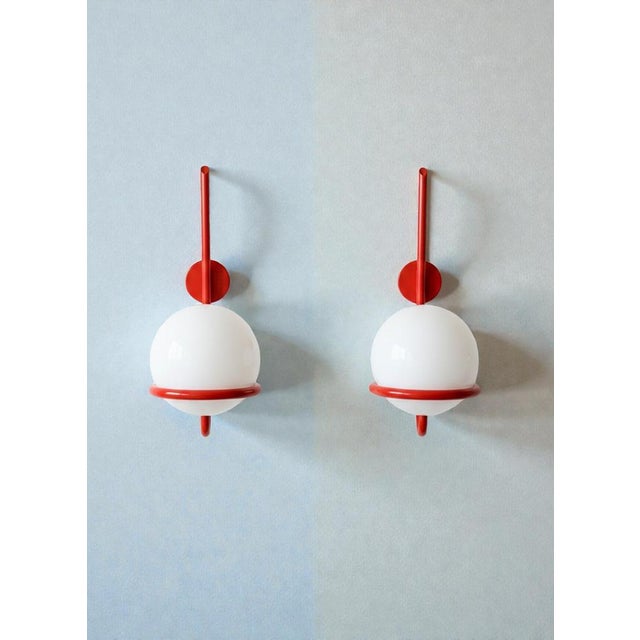 Exclusive Pair of Arteluce Wall Lights, Model "145" - Design/One Sergio Asti We offer an extraordinary and extremely rare...