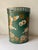 Mid Century Beautiful Plymouth Tole Hand Decorated Trashcan. Featuring a Greek Key Decorated top edge. 15” tall x 9.5 x 6 3/4