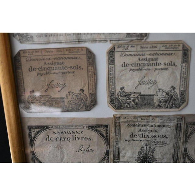 Framed Collection of Assignats, Revolutionary Currencies For Sale - Image 5 of 11
