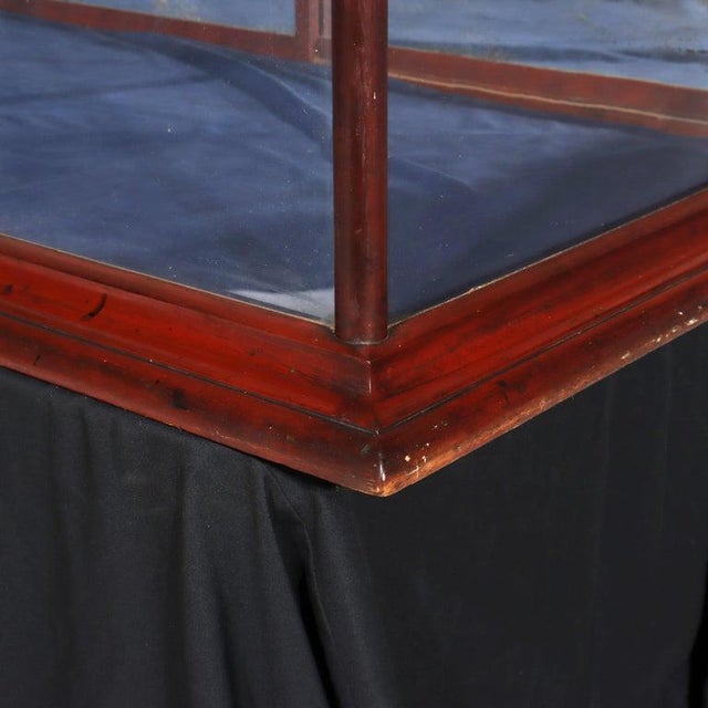 Lg Antique Chas Bodach Country Store Walnut & Glass Coiunter Top Display C1900 For Sale - Image 4 of 18