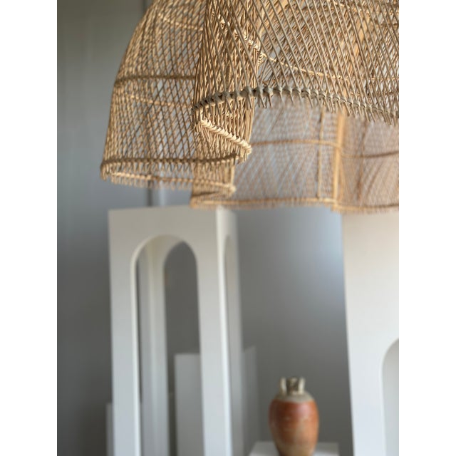 Vintage Rattan Hanging Light, 2010s For Sale - Image 4 of 18