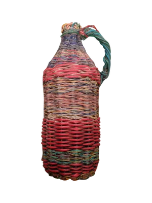 European Mid-Century Tramp Art Wire Miners Bottle