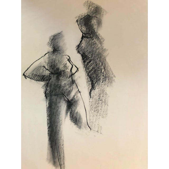 Figurative Late 20th Century Original Nicholas Barbieri Figurative Charcoal Drawing For Sale - Image 3 of 6