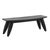 Attractive black finish wood bench with hand chiseled textured legs and seat edges. Beautiful wood grain. Solid wood and...
