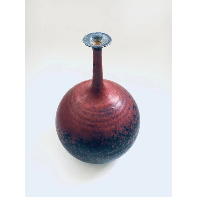 Art Pottery Studio Spout Vase by Gubbels Helden, the Netherlands, 1970s For Sale - Image 6 of 11