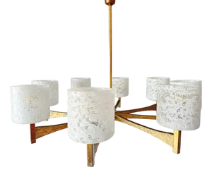 Vintage Chandelier attributed to Angelo Brotto for Esperia, 1970s