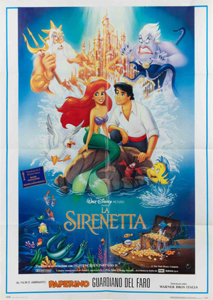 The Little Mermaid Film Poster, USA, 1989