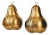 Mid Century Brass Pears Fruit - a Pair For Sale