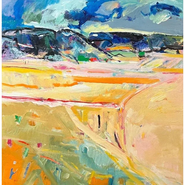 Jean Krille, Landscape 145, Oil on Masonite, 1980s For Sale - Image 13 of 13