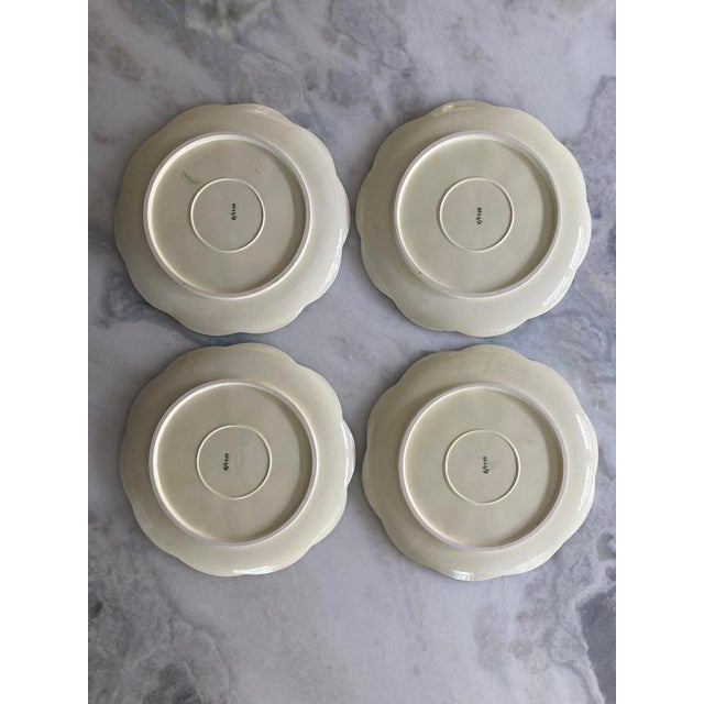 Boho Chic Mid 20th Century Set of 4 Lenwile Ardalt Artware Lime Citrus Dinner Plates For Sale - Image 3 of 6