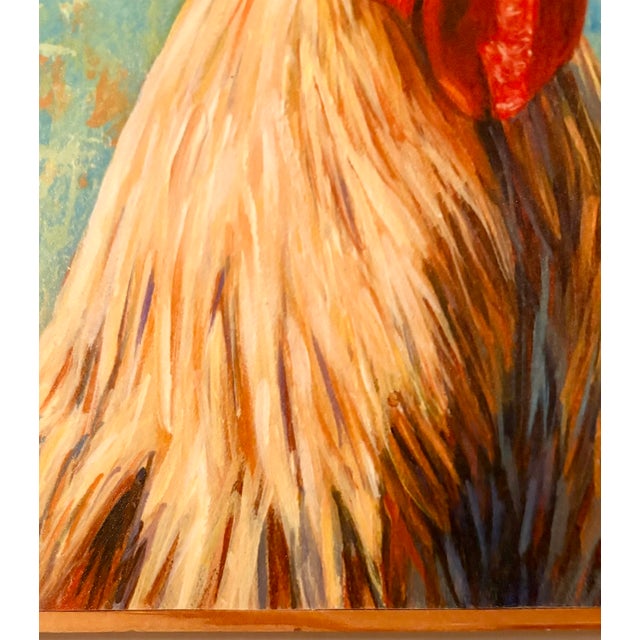 Wood Folk Art Rooster Archival Giclee Print, by Pam Lewis For Sale - Image 7 of 10
