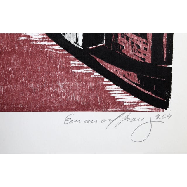 Street Scene from the Bahia Portfolio Araujo, Emanoel Year: 1964 Linocut, signed in pencil Edition: 369/400 Size: 21 x...