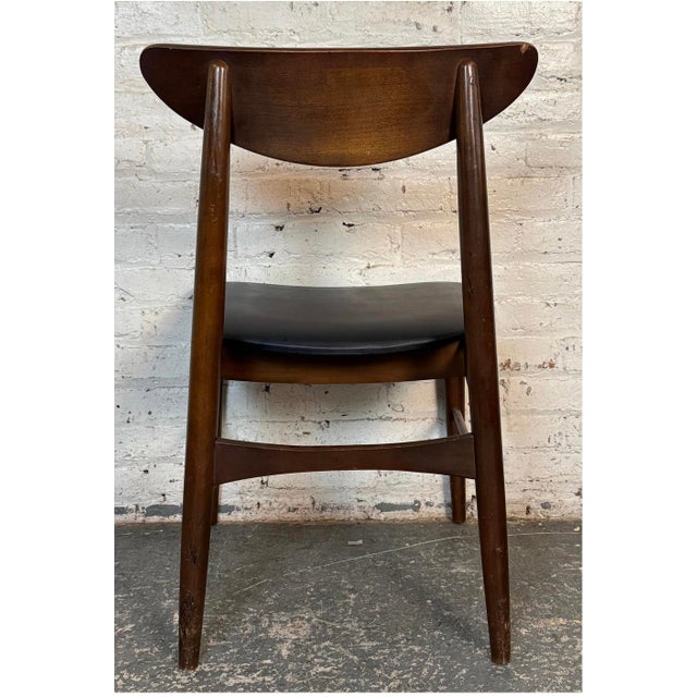 Brown Set of 6 Mid-Century Walnut Dining Chairs by Stanley For Sale - Image 8 of 16