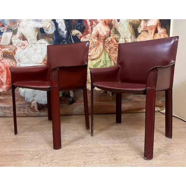 1970s Vintage Leather Armchairs by De Couro of Brazil, 1970s, Set of 2 For Sale - Image 5 of 9