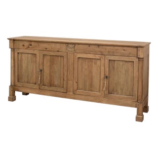 Traditional Credenza, 79" - Driftwood Four-Door For Sale