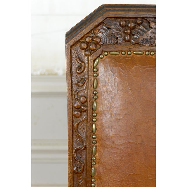 1920s Art Deco Side Chairs in Carved Walnut attributed to Gauthier-Poinsignon, 1920s, Set of 6 For Sale - Image 5 of 18