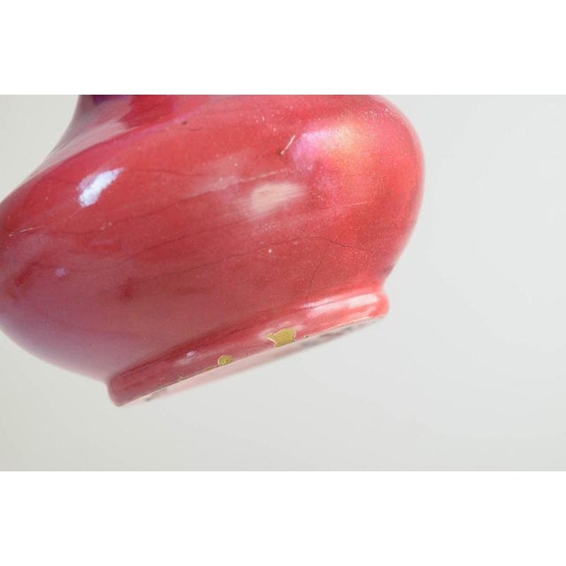 Antique Danish Slim-Necked Stoneware Vase with Deep Red Glaze from Kähler, 1890s For Sale - Image 3 of 5