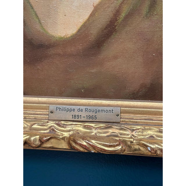 Philippe De Rougemont, Madonna, 1950s, Oil on Canvas, Framed For Sale - Image 11 of 14