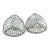 1990s John Hardy Estate Clip on Triangle Dot Earrings Silver, A Pair For Sale