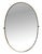 Gold Oval Brass Wall Mirror, Italy, 1950s For Sale - Image 8 of 8