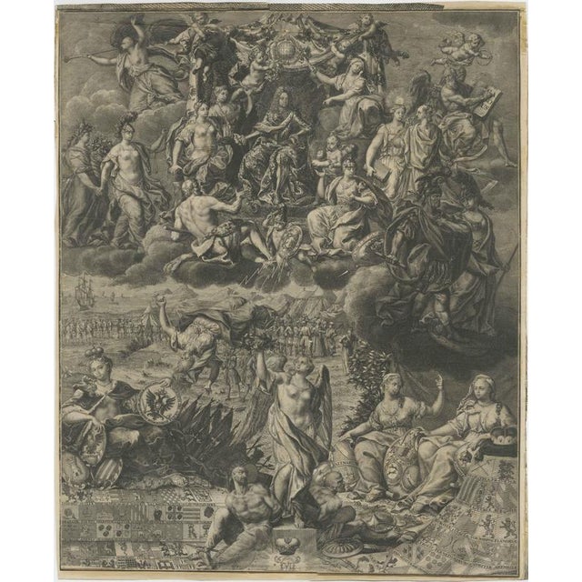 Allegory of Emperor Charles VI and the Habsburg Monarchy, 1720, Engraving For Sale - Image 13 of 13