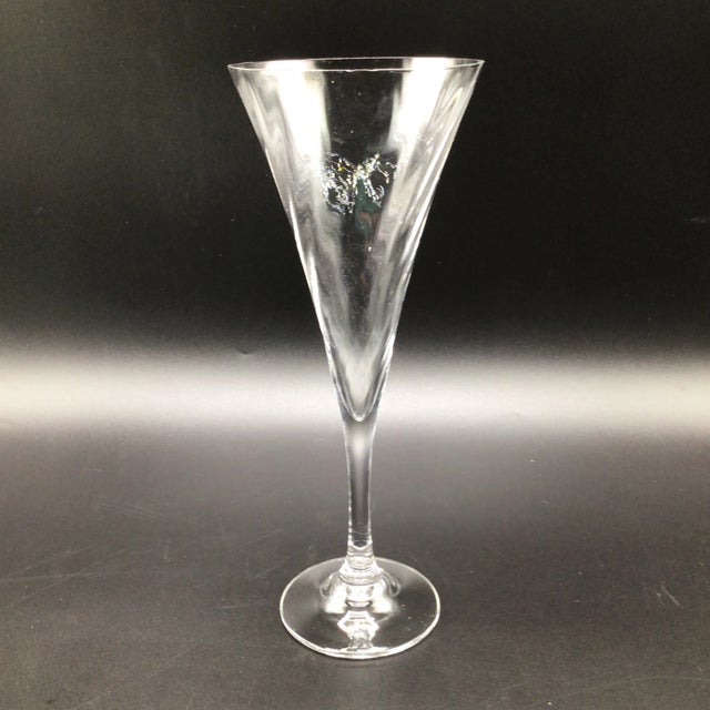 Transparent Louis Roederer Lucite Champagne Cooler Bucket With 2 Orrefors Toasting Flutes- Group of 3 For Sale - Image 8 of 12