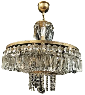 Cut Crystal Chandelier, 1970s