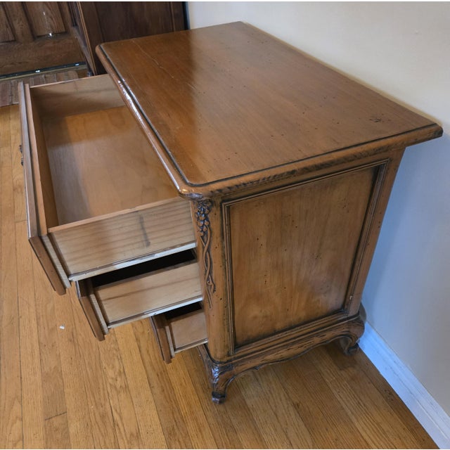 Mid 20th Century French Provincial Style Dresser & Nightstands – ‘Fraiser’, 3 Pieces For Sale In Los Angeles - Image 6 of 14