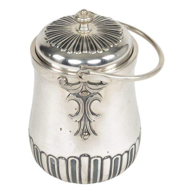 Mid-Century Steel Ice Bucket attributed to Aldo Tura for Macabo, Italy, 1960s For Sale