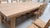 Solid oak farmhouse table, sanded in our workshop, 78 cm high, 62 cm high under the apron, 300 cm long, 100 cm wide, an...