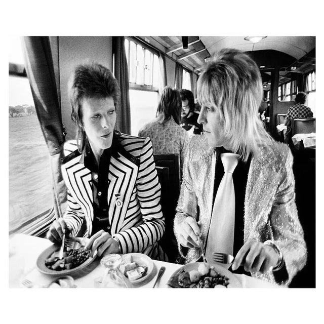 Mick Rock, Bowie Eating Lunch, 1973, Estate Photograph Print For Sale