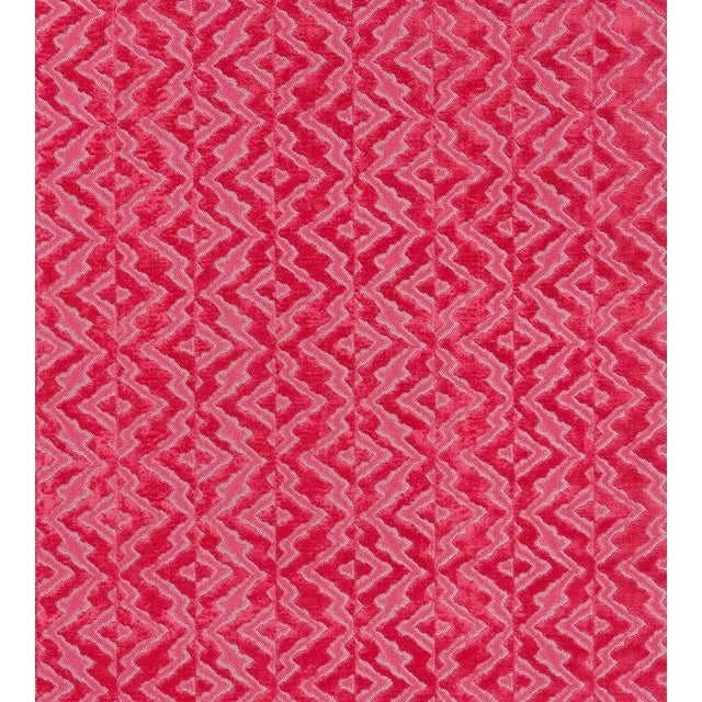 The House of Scalamandr Echo Velvet Fabric, Raspberry | Chairish