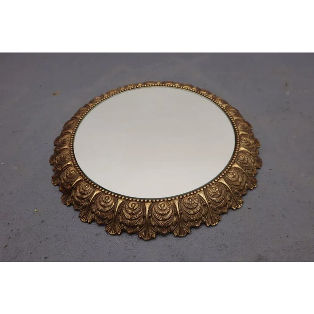 Mid-Century Brass Mirror For Sale - Image 9 of 9