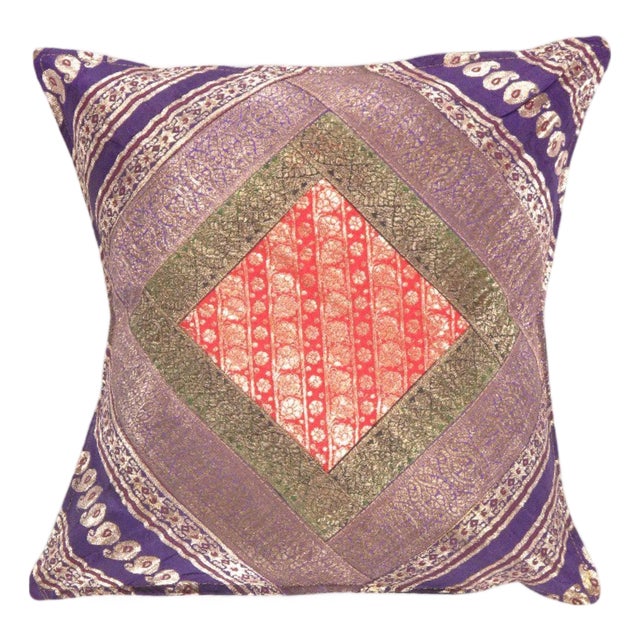 Pasargad DC Sari Silk Square Pillow Case For Sale
