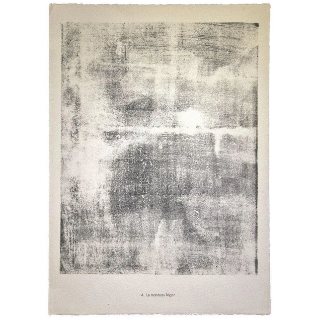 Le Manteau Léger - From Territoires is an original black and white lithograph realized by Jean Dubuffet (1901 Le Havre -...