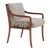 Edward Wormley Dunbar Mahogany Armchair Mid Century Restored For Sale