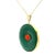 Jade Vintage Italian 14k Gold Jade and Carved Coral Statement Pendant For Sale - Image 8 of 11
