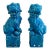 1960s Japanese Turquoise Glazed Porcelain Foo Dog Guardian Lions, Pair For Sale
