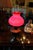 Vintage Aladdin Model 12 Electrified Oil Lamp with Swirled Glass Red Shade, made by the Mantle Lamp Company of Chicago. I...
