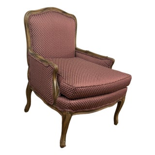 French Country Louis XV Style Bergère Chair For Sale