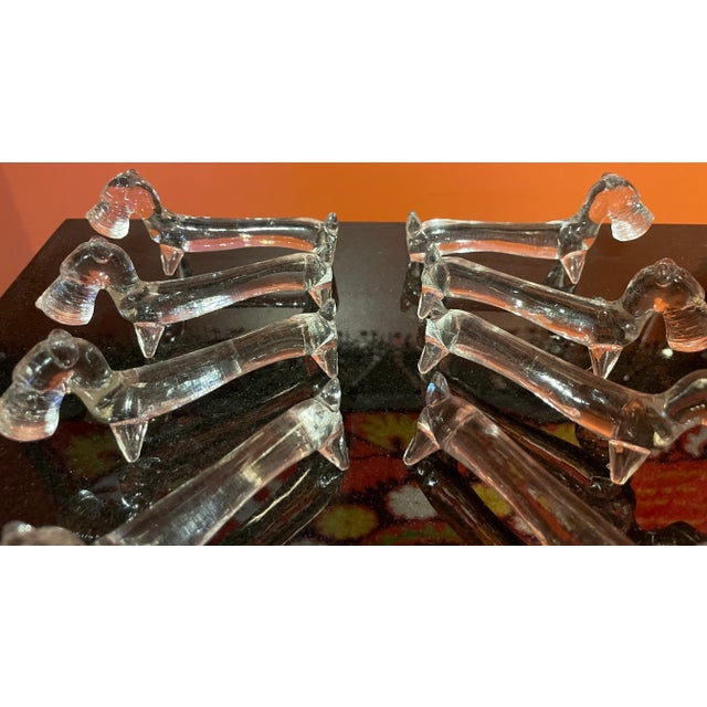 Set of Six Glass Schnauzer Knife Rests For Sale - Image 4 of 4
