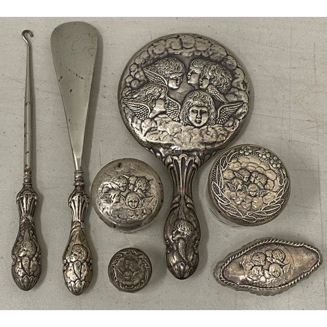 19th Century Sterling Silver Vanity Set W/ Hallmarks For Sale - Image 13 of 13