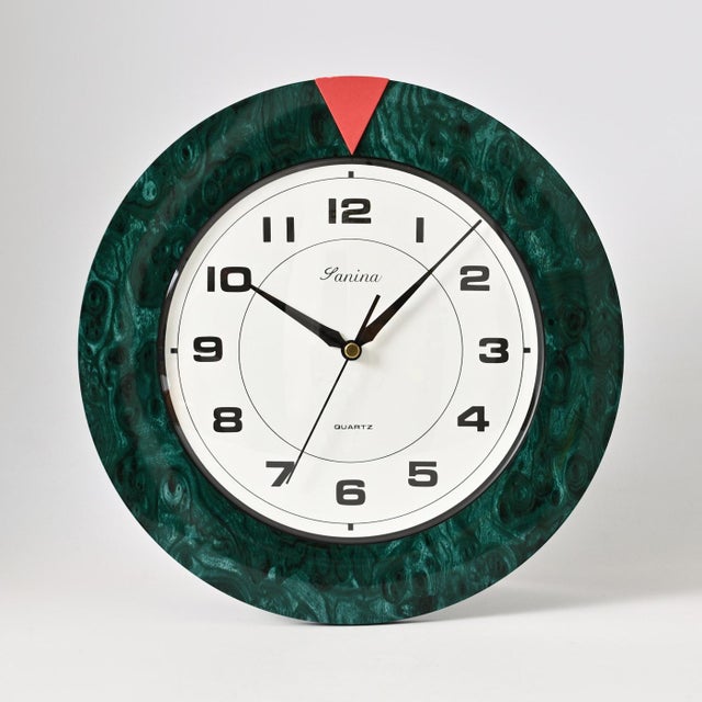 Postmodern Wall Clock from Sanina, 1990s For Sale - Image 6 of 6