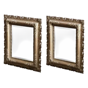19th Century English Carved Giltwood and Plaster Mirrors, Set of 2