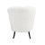 White Faux Fur Arm Chair For Sale - Image 4 of 8