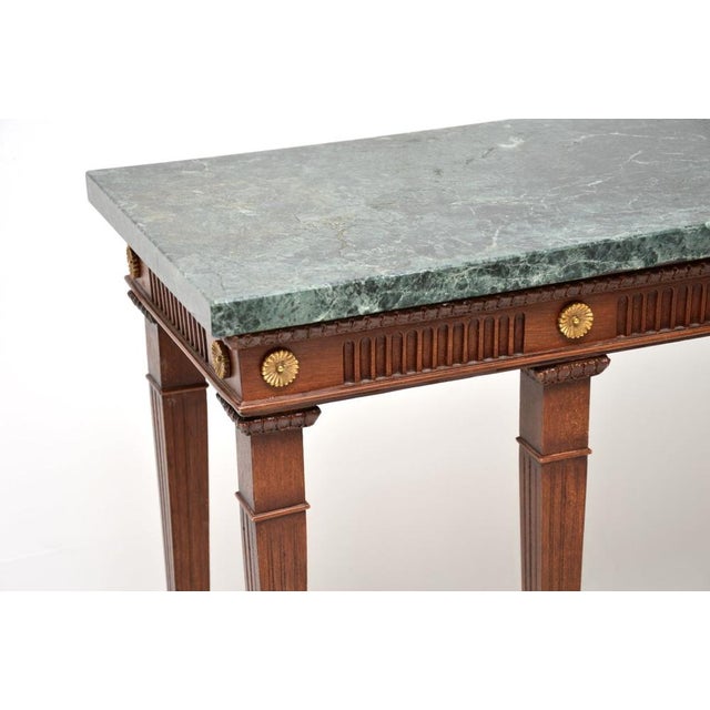 Brown Antique Georgian Marble Top Console Table, 1930s For Sale - Image 8 of 13