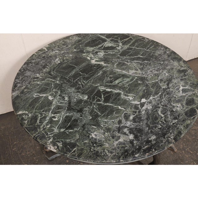Mid 20th Century Mid 20th Century French Marble Top Serpent Motif Round Table For Sale - Image 5 of 13